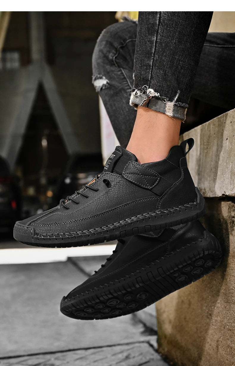 Urban Leather Slip-On Sneakers