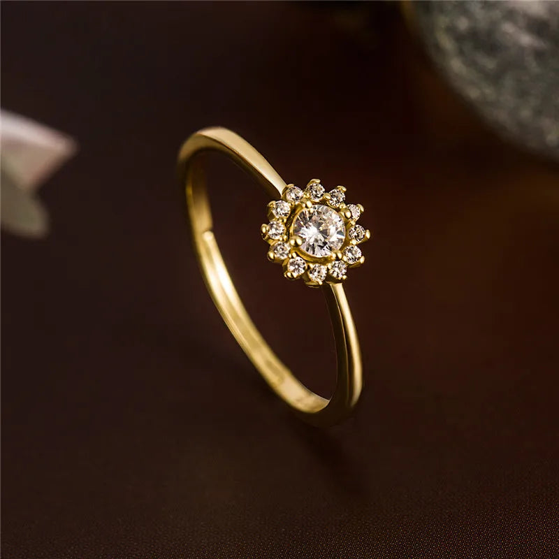 Gold Sunflower Ring